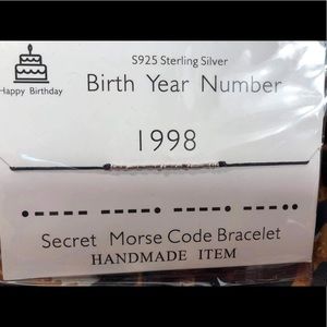 Birth Year Number Morse Code Bracelet